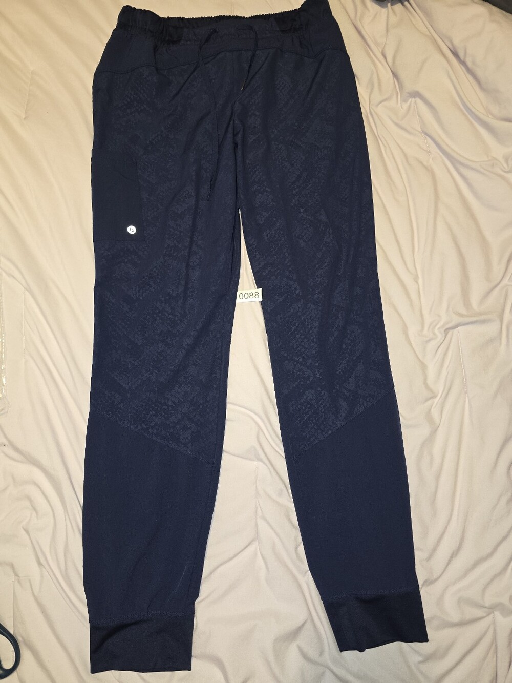 Barco ONE Jogger Scrub Pants snake Skin Type Print NAVY large Tall
